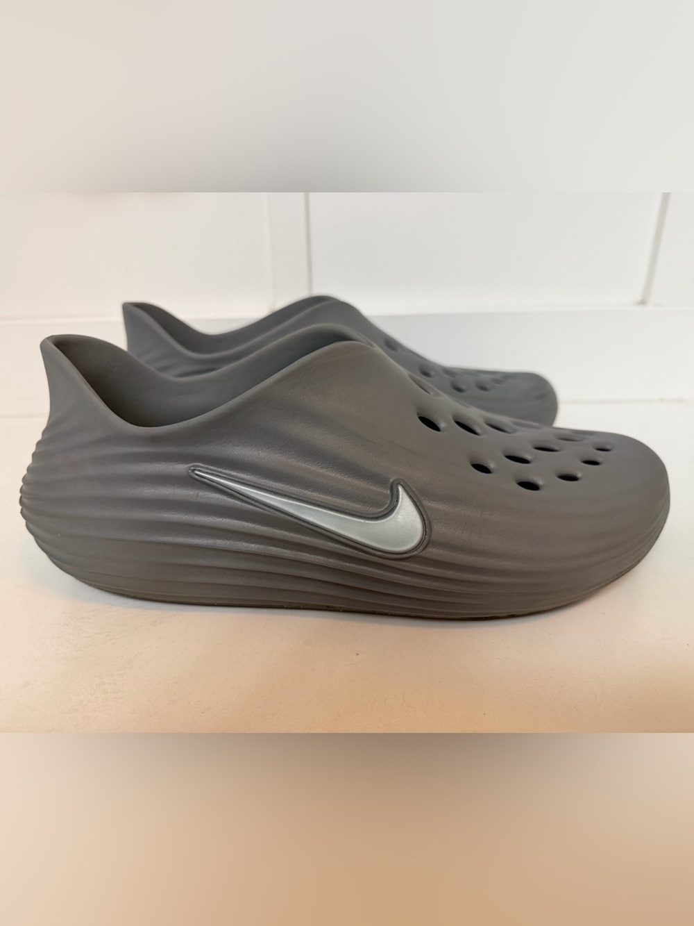 Nike ReactX Rejuven8 Foam Slip On Shoes Smoke Grey HV5060-002 Men’s Size 14
